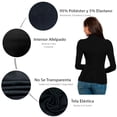 thumbnail image 5 of Blusa Termica Mujer, Color Negro, Manga Larga, Unitalla, Cuello Alto, Playera, Casual, Basica, Camiseta, Uso Diario Dahirim Store  KIM191210, 5 of 5