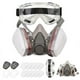 thumbnail image 1 of Dinheiro Respirador Reutilizable Media Cara 6200 Máscara de Gas Protección Respiratoria Respiradores con Gafas de Seguridad para Pintar Soldadura con Vapor Orgánico Pulido Carpintería y Otros Pr -, 1 of 5