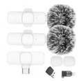 thumbnail image 3 of Microphone Lavalier Sans Fil Portable Enregistrement Audio Vidéo Mini Microphone pour Caméra Android Téléphone de Jeu en Direct, 3 of 6