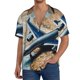 thumbnail image 1 of Fotbe Airplane World Map Adventure Camisa Estampada de Manga Corta para Hombre, Casual de Verano, Estilo Playero, Sin Arrugas-Small, 1 of 5