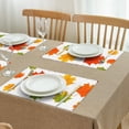 thumbnail image 5 of Colorful Maple Leaves Durable Cloth Place Mats 4PCS Thanksgiving Harvest Fall Autumn Anti-slip Dining Table Mats 12 X 18 Inch Holiday Fashions Dining Table Place Mats for Kitchen Dining Room, 5 of 5