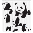 thumbnail image 3 of Ambesonne Zoo Shower Curtain, Pandas, 69"Wx84"L, Charcoal Grey White, 3 of 3