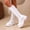 White, variant on Women Winter Warm Round Toe Lace up Platform Chunky Block Heel Knee High Fashion Leather Boots Comfort Footwear White 43