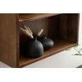 thumbnail image 4 of Kate and Laurel Arcott Modern Arched Wall Shelf, 18 x 26, Walnut Brown, Transitional Arch Wall Shelves for Over-the-Toilet Storage or Entryway Storage Shelf, 4 of 9