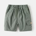 thumbnail image 2 of Boys Shorts Solid Elastic Waist Casual Toddler Summer Clothes Boy Baby Boy Outfits 1-2 Years Boys Fashion, 2 of 4