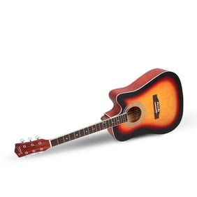 Full Size Thinline Black Acoustic Electric Guitar - Ashthorpe Full Size Cutaway Thinline Acoustic Electric Guitar Package Premium Tonewoods Walmart Com Walmart Com