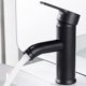 thumbnail image 2 of Grifo negro mate, grifo mezclador para lavabo de baño de cobre, grifo de agua fría y caliente mate, grifos elegantes y diseño retro, grifo de palanca de un solo orificio, lavabo duradero brillar Electrónica, 2 of 3
