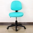 thumbnail image 2 of Stretch Soft Swivel Chair Slipcover Office Computer Chair Covers Cyan, 2 of 5
