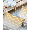 thumbnail image 2 of Pack of 2 Outdoor Pillow Covers, Abstract Art Morocco Ombre Yellow Gray Pattern Waterproof Square Throw Pillowcase Cushion Decorative Pillow Covers for Couch Patio Tent, 20x20 in, 2 of 6