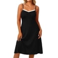 thumbnail image 3 of Bovxnpu Womens Plus Size Nightgowns Sleepshirts Nightshirts Sleep Dress Plus Size Summer Spaghetti Strap Lace Sleepwear, 3 of 9