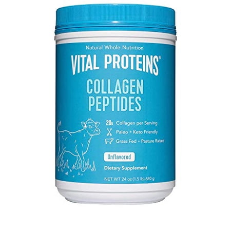 Vital Proteins Natural Whole Nutrition Collagen Peptides - Pasture Raised, Grass Fed, Paleo Friendly, Gluten Free, Single Ingredient - 24 Ounce