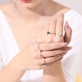 thumbnail image 4 of Oval-Cut Lab-Created Green Emerald Solitaire Ring in 925 Sterling Silver – Elegant Green Gemstone Ring for Women, Timeless Solitaire Engagement or Promise Ring, 4 of 4