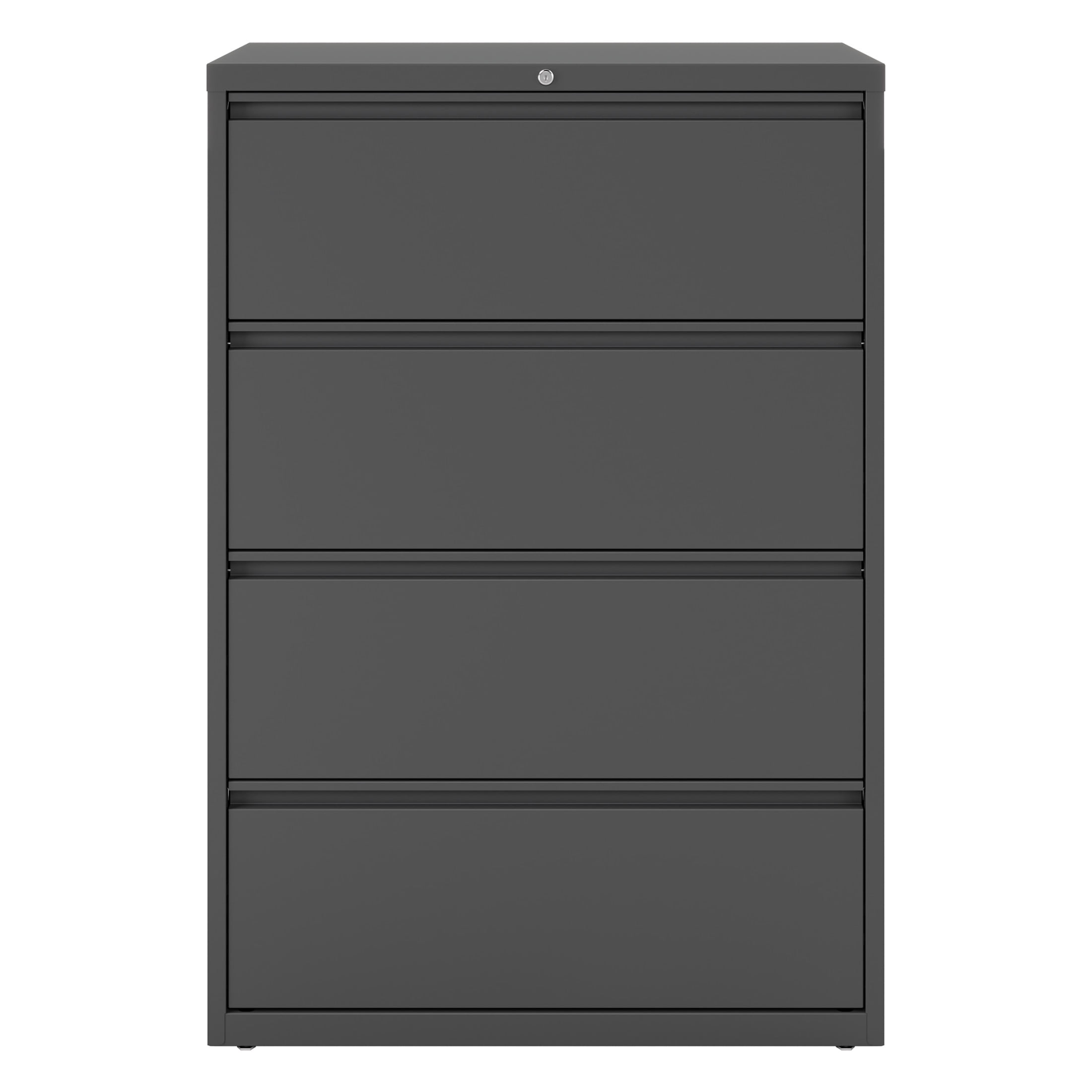 Hirsh 36 Inch Wide 4 Drawer Metal Lateral File Cabinet for Home and Office, Holds Letter, Legal and A4 Hanging Folders, Charcoal