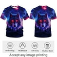 thumbnail image 3 of Rebaike Wolf T-shirt for Men Dark Forest Animal Graphic Tee Shirt, 3 of 7