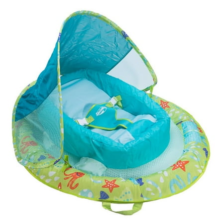 SwimWays Inflatable Fabric Infant Baby Spring Swimming Pool Float with (Best Baby Swim Float)