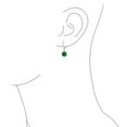 thumbnail image 3 of Bling Jewelry Womens Simple Gemstone 8MM Drop Ball Earrings Secure Hinge Lever Back Sterling Silver, 3 of 5