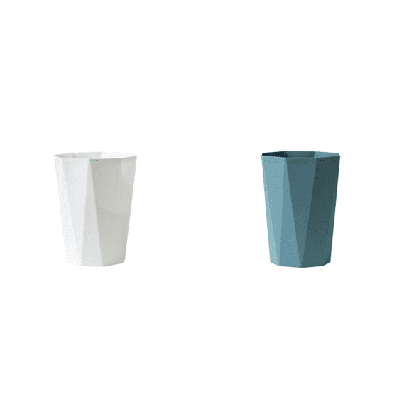 MOQIN Bathroom Trash Can, Small Garbage Can for Bedroom, Living Room, Kitchen, Slim Cute Plastic Waste Basket for Office, 8.2 x 9.4 x 5.7 Inch *2PCS