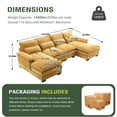thumbnail image 2 of Villeston Modern U-Shape Sectional Sofa , 4 Seat Lounge Sleeper with Double Chaise for Living Room,Mustard Yellow, 2 of 9