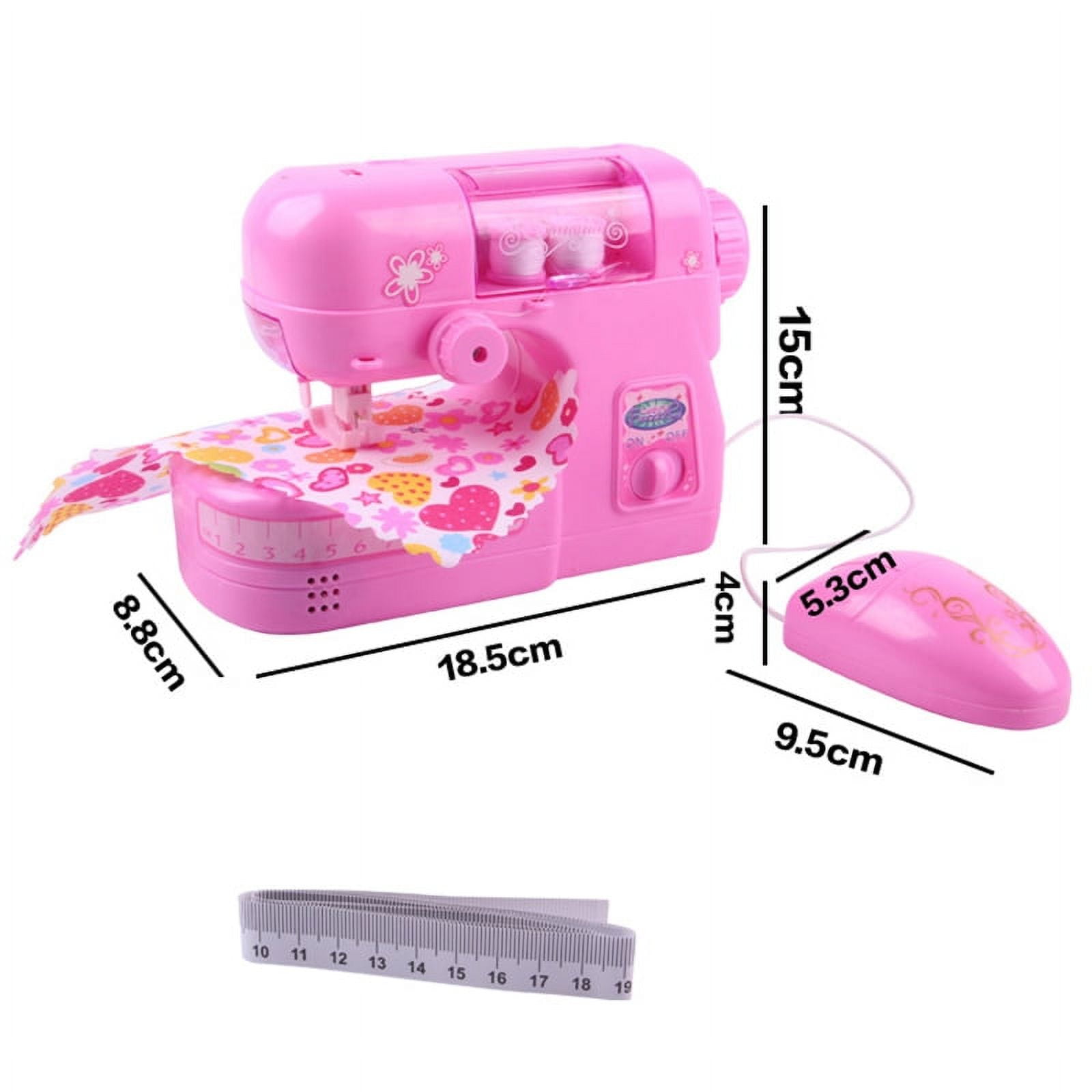 Mini Electric Sewing Machine Pretend Play Toy for Kids Children Birthday Educational Toy