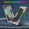 thumbnail image 2 of ZIYOU LANG K61 RGB Backlit Compact Wired Gaming Keyboard, Black & White, 2 of 5