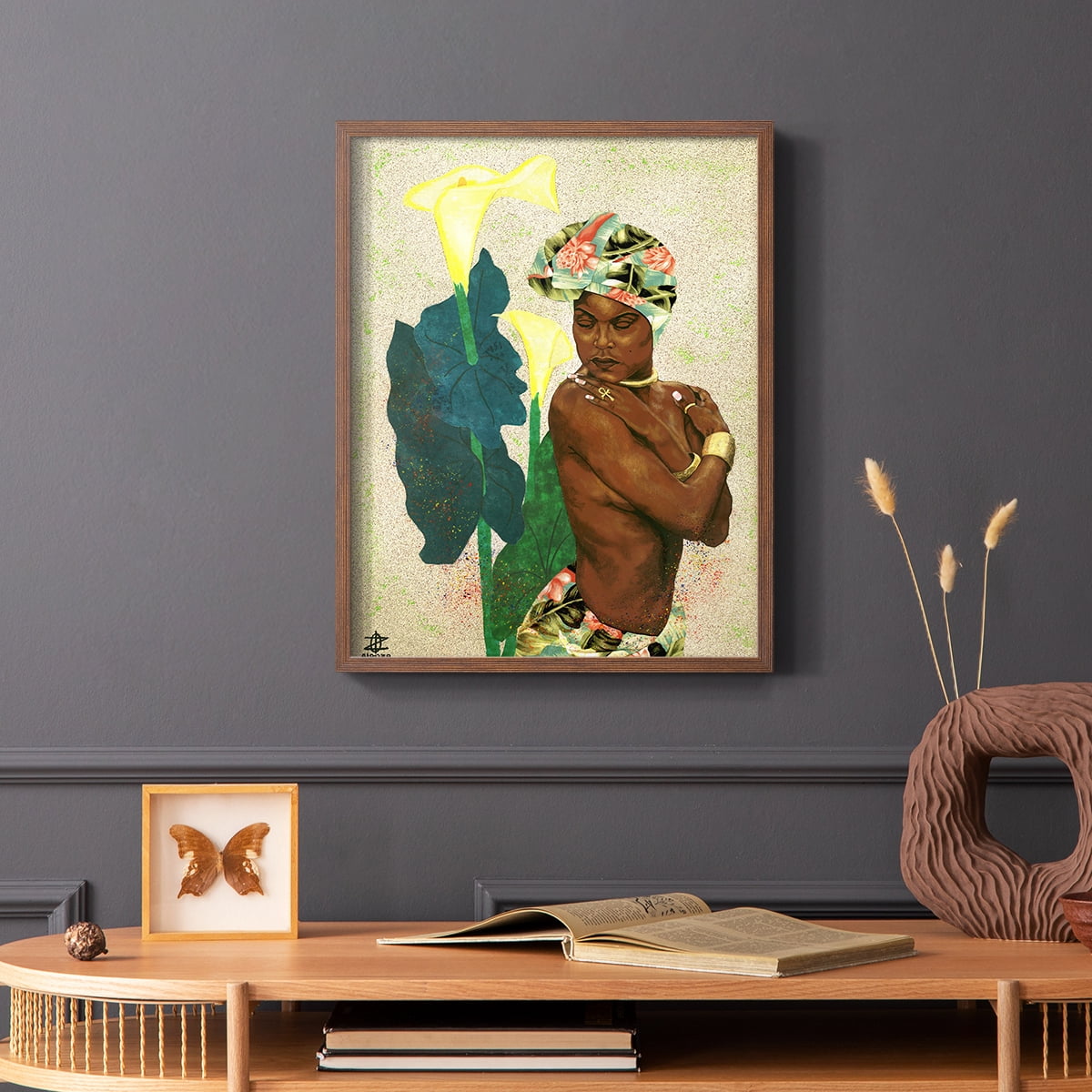 Woman Strong II Framed Print - Solid Wood in Single Picture Frame Solid Wood 2 Framed Print