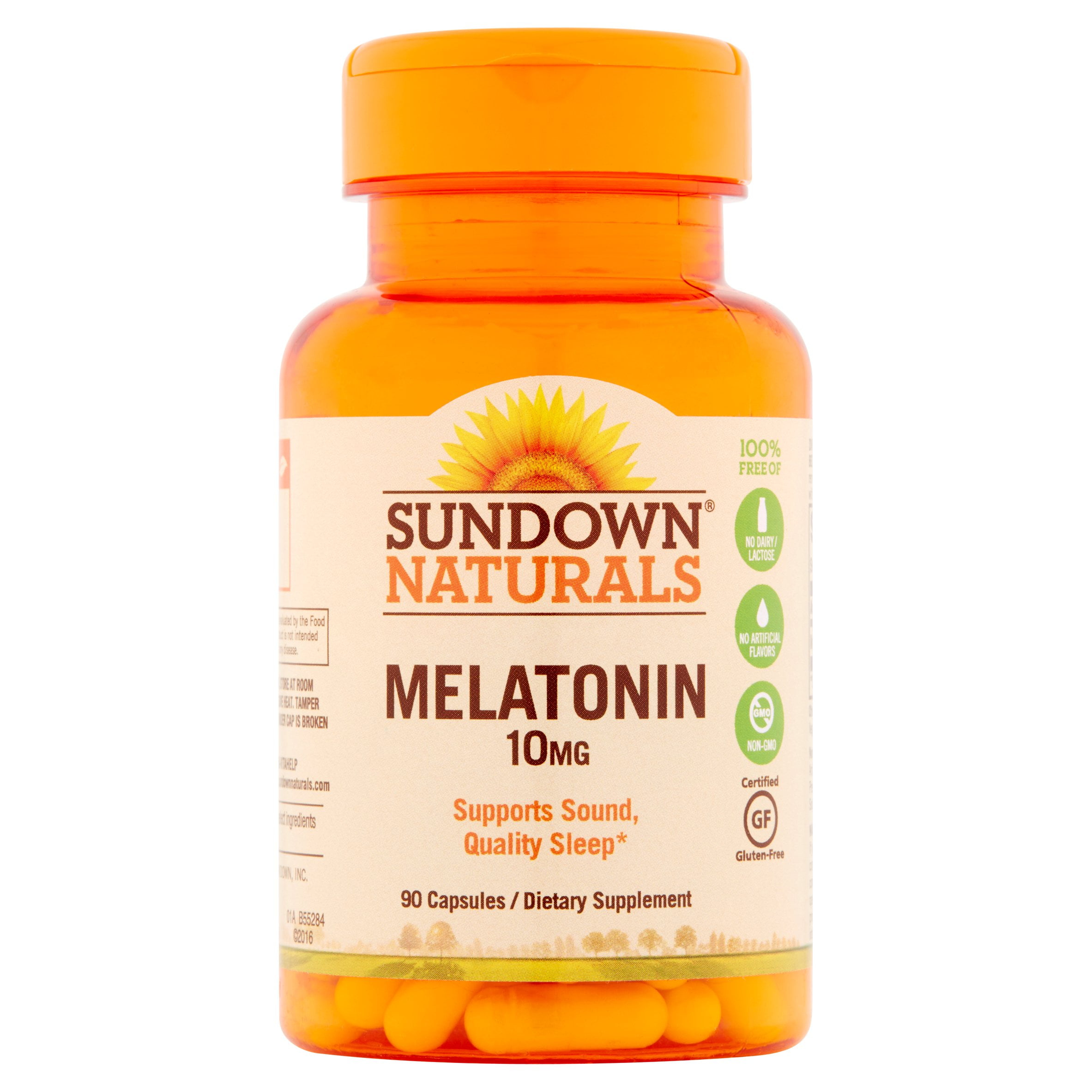 Sundown Naturals Melatonin Dietary Supplement Capsules, 10mg, 90 Ct