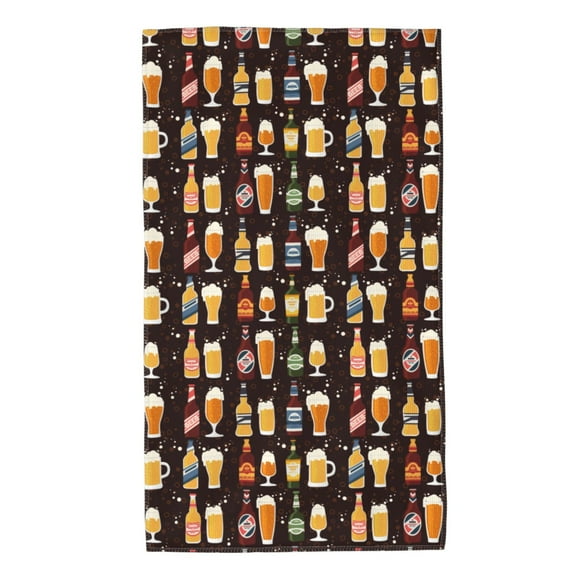 Balery Beer Bottles1 Toalla de Microfibra Premium con Estampado – 27.5x16 pulgadas, Alta Absorción, Suave y Aterciopelada, Secado Rápido