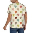 thumbnail image 2 of Hirioo Heart Polka Dot for Men's Baseball T-shirt Shirts Short Sleeve Casual Summer Button Stretch T Shirts,Size S-4XL-Medium, 2 of 7
