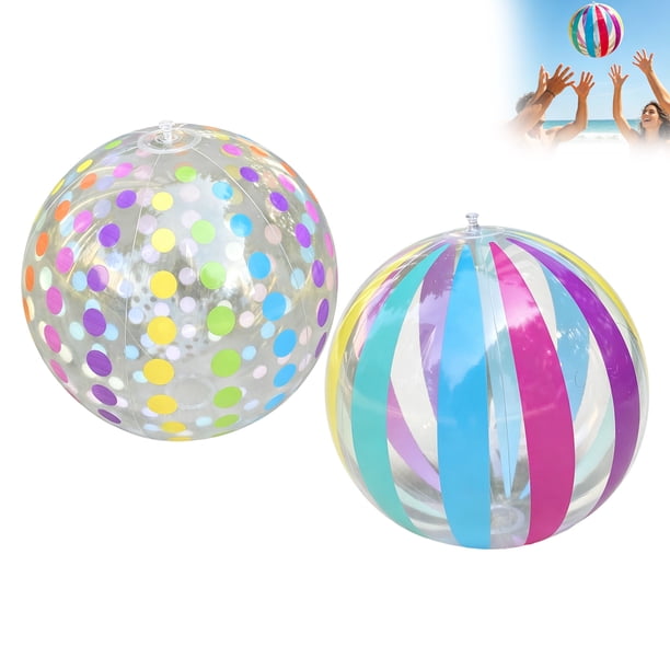 Ballon Arc-en-ciel Gonflable - PVC - Jeu De Plage Et Piscine - Couleurs Vives - Anti-fuite - Facile à Ranger - Cadeau Enfant