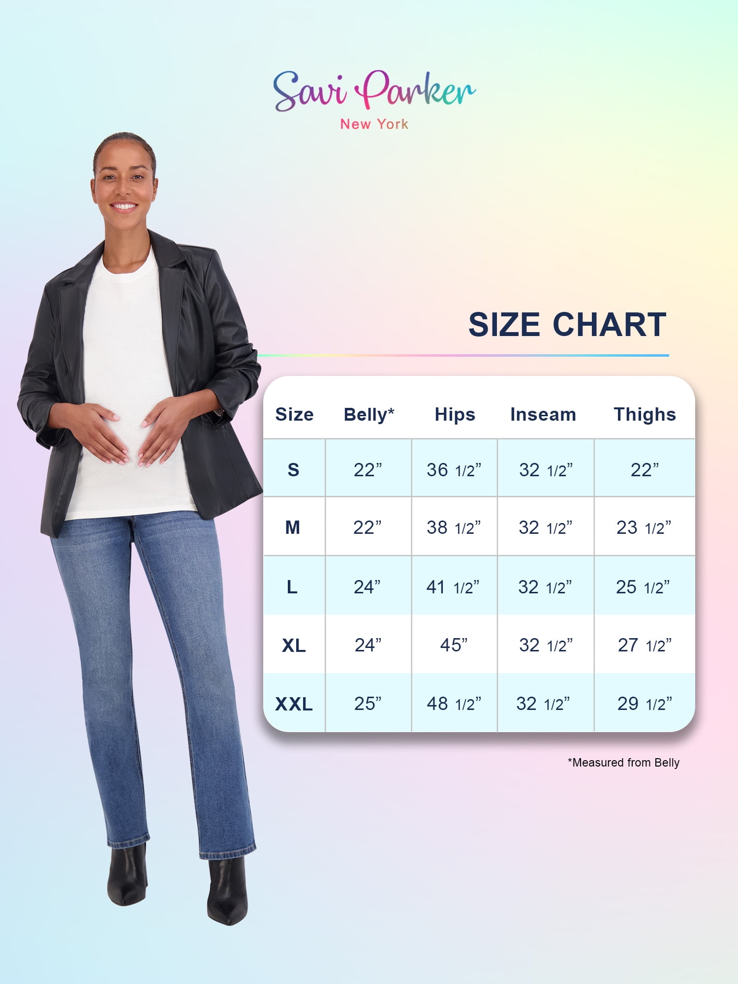Savi Parker Women's Maternity Bootcut Jeans with Pockets – Pregnancy Must Haves Maternity Jeans Over The Belly - 32.5" Inseam (S, Marina Wash)