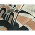 thumbnail image 4 of Ambesonne Cheetah Quilted Bedspread Set 3 Pcs, Mid Century Modern Minimal, Queen Size, Peach Grey Teal and Eggshell, 4 of 5