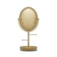 thumbnail image 3 of Beautiful Gold Vanity Mirror w/ Storage, Floral Design by Drew Barrymore – 1X Magnification, Space-Saving, Vintage-Inspired, 3 of 5