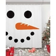 thumbnail image 5 of Christmas Shower Curtain Cute Christmas Snowman Shower Curtains for Bathroom Decor Carrot Christmas Decoration Bath Curtains Sets with Hooks Waterproof, 72x72 in, 5 of 6