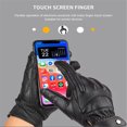 thumbnail image 3 of Tignapoo Touchscreen-Compatible Black XL Sheepskin Motorcycle Gloves with Ventilation, Anti-Slip Grip, and Adjustable Iron Buckle for Enhanced Comfort and Protection, 3 of 6
