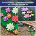 thumbnail image 5 of BUZIFU 8Pcs 4 Size Artificial Lotus Leaves Floating Foam Lotus Leaves Foliage Pond Decor Artificial Floating Plants Lily Pads with Fishing Line for Ponds Pool Aquarium Fish Tank Landscape Decorations, 5 of 7