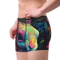 thumbnail image 2 of Pofeuu Colorful Patterned Rabbit Print Men’s Boxer Briefs, Moisture-Wicking Underwear, Regular,Trunk-Small, 2 of 5