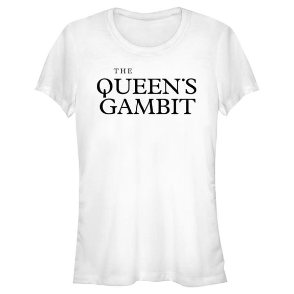 Junior's The Queen's Gambit White Logo  Graphic Tee White Medium