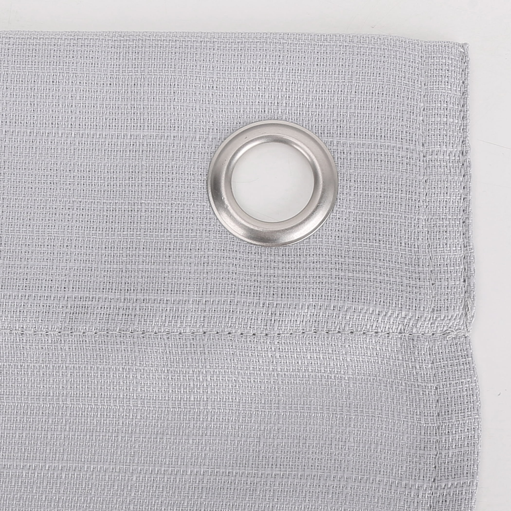 Mainstays Solid Semi-Sheer Curtain Tier Pair and Valance Set, 3-Piece, Silver, 54 in W x 24 in L