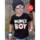 thumbnail image 1 of MiMi BOY 100% Cotton Graphic T-Shirt for Boys - Black with White "MiMi's BOY" Text & Red Heart Design, Soft & Breathable Summer Casual Tee, Machine Washable, 1 of 6