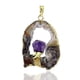 thumbnail image 5 of Colgante irregular de de amatista natural hecho hueco para collar joyería de bricolaje Yinane Colgante, 5 of 8