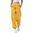 thumbnail image 2 of Jogger Pants for Women 2026 Trendy Elastic High Waist Relaxed Fit Breathable Sweat Pants Trousers with Pockets, 2 of 5