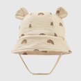 thumbnail image 4 of THDHVS Baby Sun Hat Toddler Infant Summer Sun Protection Fashion Print Outdoor Hat-hat Cute Bear Ears Sunscreen Hat Cap, 4 of 4