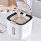 thumbnail image 1 of Dispensador de arroz hermético, cubo de arroz con tapa para cereales, harina, arroz, frijoles, comida para mascotas, recipiente grande para almacenar arroz con tapa, contenedor de almacenamiento de ce, 1 of 7