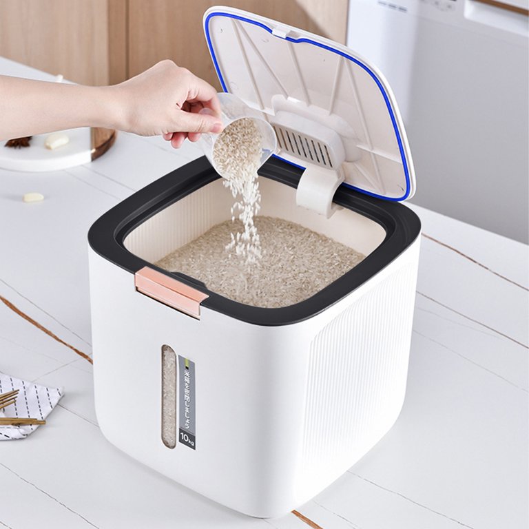 Food Storage Rice 10kg Rice Container, 22lbs , Slide Lid Rice Container Cereal And Pantry ...