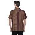 thumbnail image 2 of LA LEELA Men's Hawaiian Short Sleeve Holiday Beach Shirt XL Stripes Red Summer Vacation Holiday, 2 of 6