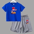 thumbnail image 3 of Juego de verano para niños, lucha, anime, cosplay, traje para niños y adolescentes, ropa de calle, camiseta de manga corta y pantalones cortos, conjunto deportivo de 2 piezas, trajes sueltos, 3 of 5