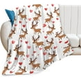 thumbnail image 2 of Deer Blanket - Soft Plush Fleece Cabin Animal Bedding Blankets- Cozy Deer Stuffed Gifts for Women Women Users Adults 60"X80", 2 of 7