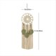 thumbnail image 2 of AtrapasueñOs Boho DecoracióN de Pared AtrapasueñOs Macramé Colgante de Pared con 3 Hojas Tejidas Borlas DecoracióN del Hogar 25X80Cm, 2 of 5