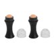 thumbnail image 2 of 2pcs Oil Absorbing Face Roller Portable Reusable Oil Control Volcanic Skin Roller for Daily Life Black, 2 of 5