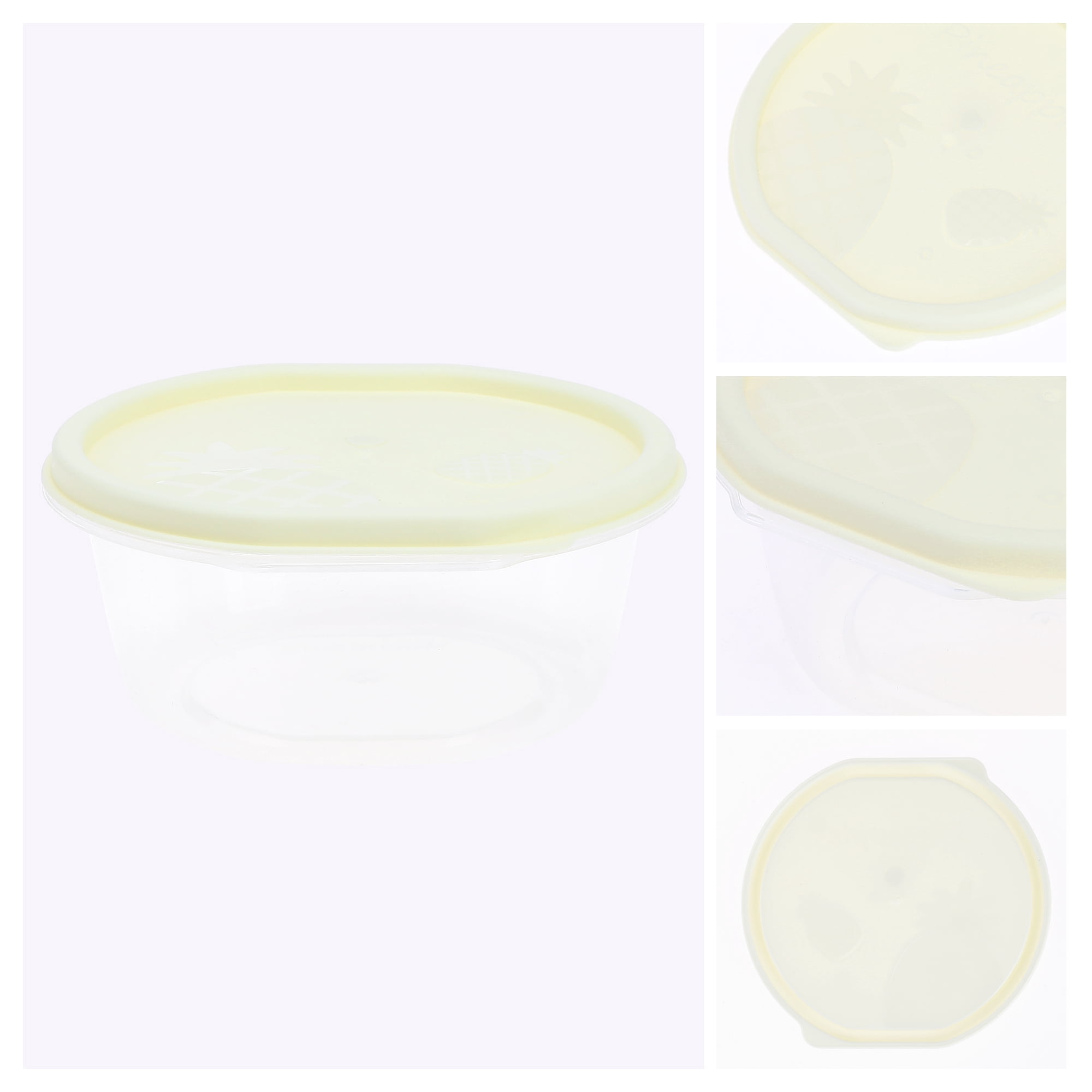Unique Bargains 12 Pack Plastic Food Storage Containers Meal Prep Containers Small Oval